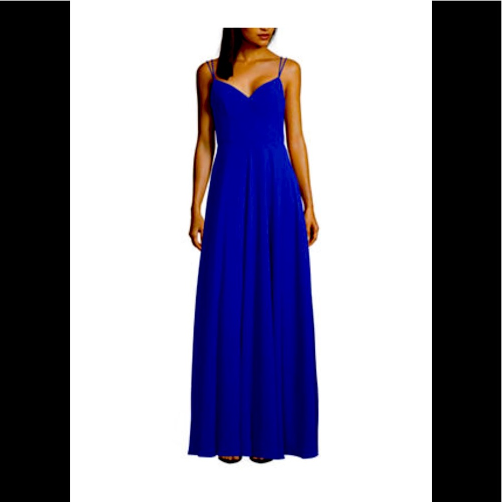 Royal blue sleeveless dress